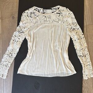 Free people and ZARA embroidery shirt top (two tops)